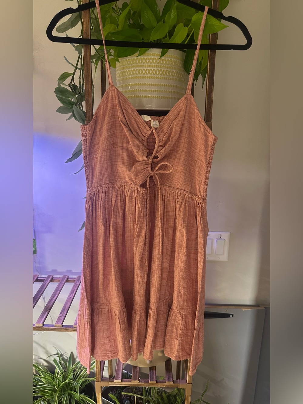 NWT Roxy Coral Backless Midi Sundress with Front Cutout Size M